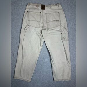 Damani Dada Pant Mens 42 Beige Carpenter Workwear Baggy Grunge Y2K Hip Hop Loose